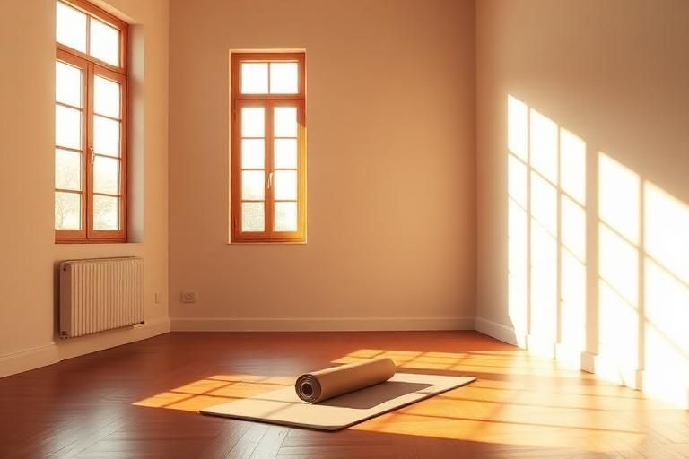 Yoga studio with morning light